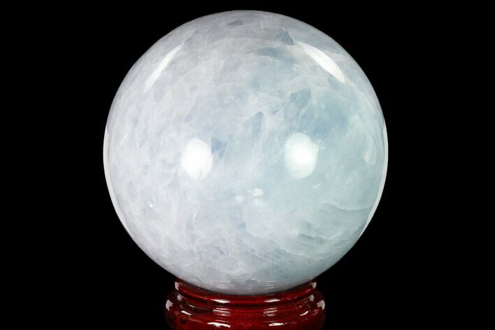 Polished Blue Calcite Sphere - Madagascar #149356
